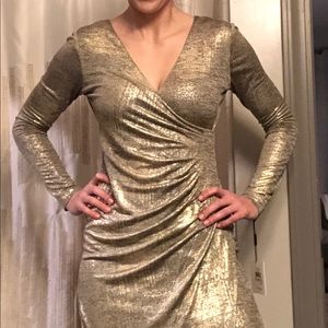 Calvin Klein Gold Cocktail Dress